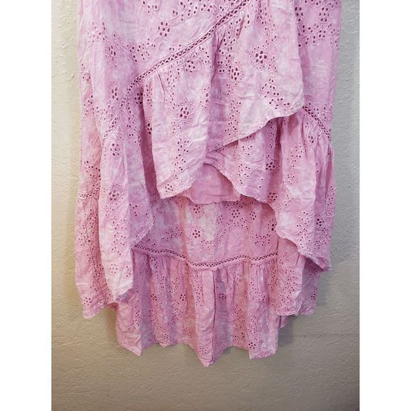 NEW Young Fabulous and Broke Pink Eyelet Hi-Low Wrap Skirt size XS - Picture 8 of 11